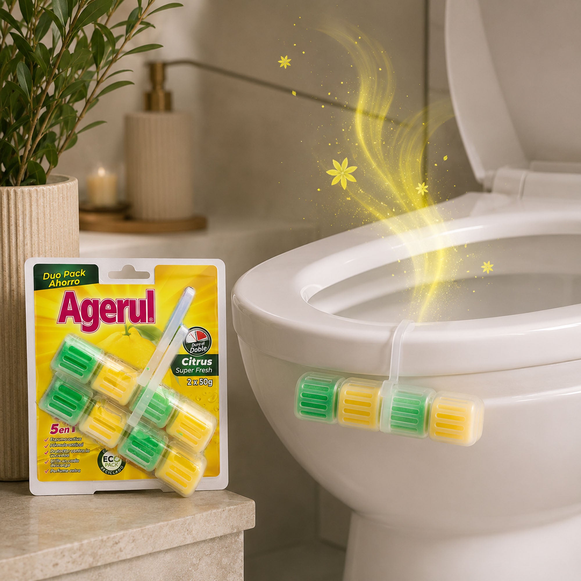 Duo WC blokjes 5 in 1 Citrus Superfresh